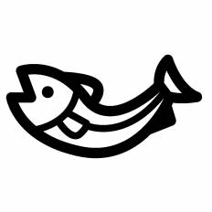 鮭 シルエット イラストの無料ダウンロードサイト シルエットac