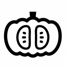 かぼちゃの断面 シルエット イラストの無料ダウンロードサイト シルエットac