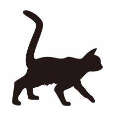 黒猫 シルエット イラストの無料ダウンロードサイト シルエットac