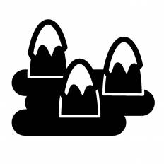 山 シルエット イラストの無料ダウンロードサイト シルエットac