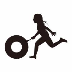 走る女の子 シルエット イラストの無料ダウンロードサイト シルエットac