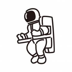 宇宙飛行士 シルエット イラストの無料ダウンロードサイト シルエットac