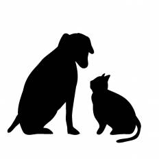 犬と猫 シルエット イラストの無料ダウンロードサイト シルエットac