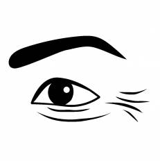 目元のシワ シルエット イラストの無料ダウンロードサイト シルエットac