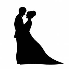 新郎新婦 シルエット イラストの無料ダウンロードサイト シルエットac