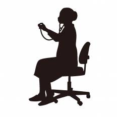 診察する医者 シルエット イラストの無料ダウンロードサイト シルエットac