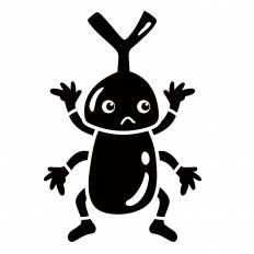 カブトムシ シルエット イラストの無料ダウンロードサイト シルエットac