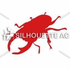 クワガタ 赤 クワガタのシルエットイラスト 赤