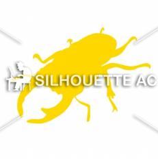 クワガタ 黄 クワガタのシルエットイラスト 黄
