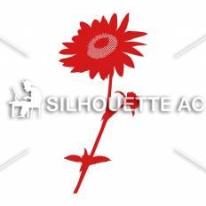 向日葵 赤 向日葵のシルエットイラスト 赤