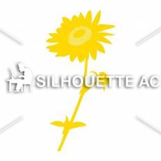 向日葵 黄 向日葵のシルエットイラスト 黄