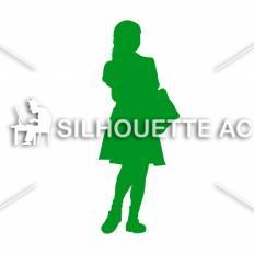 学生 緑 学生のシルエットイラスト 緑