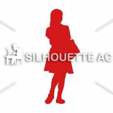 学生 赤 学生のシルエットイラスト 赤
