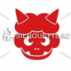 節分 赤 節分のシルエットイラスト 赤