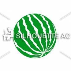 スイカ 緑 スイカのシルエットイラスト 緑