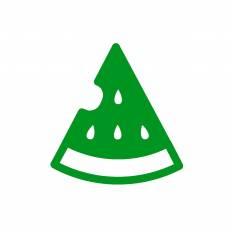 スイカ 緑 スイカのシルエットイラスト 緑