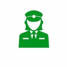婦人警官 緑 婦人警官のシルエットイラスト 緑