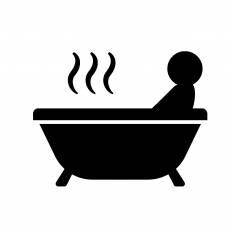 入浴｜シルエット イラストの無料ダウンロードサイト「シルエットAC」