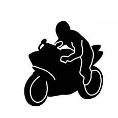 バイクレース シルエット イラストの無料ダウンロードサイト シルエットac