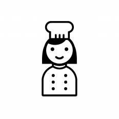 女性料理人 シルエット イラストの無料ダウンロードサイト シルエットac