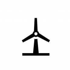 風力発電 シルエット イラストの無料ダウンロードサイト シルエットac