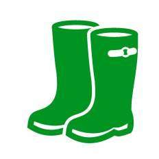 長靴 緑 長靴のシルエットイラスト 緑