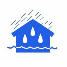 建物 青 建物のシルエットイラスト 青
