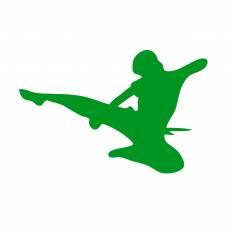 空手 緑 空手のシルエットイラスト 緑