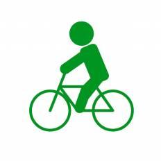 自転車にのる 緑 自転車にのるのシルエットイラスト 緑