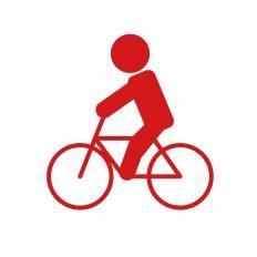 自転車にのる 赤 自転車にのるのシルエットイラスト 赤