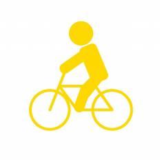 自転車にのる 黄 自転車にのるのシルエットイラスト 黄