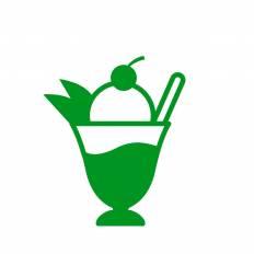 プリンアラモード 緑 プリンアラモードのシルエットイラスト 緑