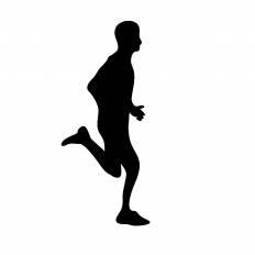 走る人｜シルエット イラストの無料ダウンロードサイト「シルエットAC」