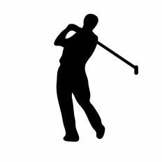 ゴルフする男性 シルエット イラストの無料ダウンロードサイト シルエットac