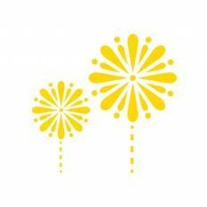 花火 黄 花火のシルエットイラスト 黄
