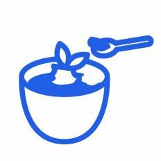 コーヒーゼリー 青 コーヒーゼリーのシルエットイラスト 青