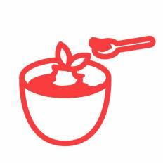 コーヒーゼリー 赤 コーヒーゼリーのシルエットイラスト 赤