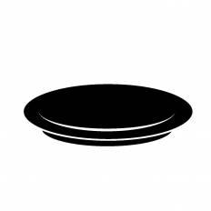 皿 シルエット イラストの無料ダウンロードサイト シルエットac