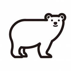 白クマ シルエット イラストの無料ダウンロードサイト シルエットac