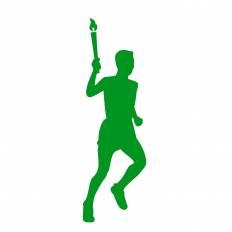 聖火ランナー 緑 聖火ランナーのシルエットイラスト 緑