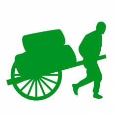 人力車 緑 人力車のシルエットイラスト 緑