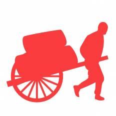 人力車 赤 人力車のシルエットイラスト 赤