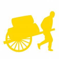 人力車 黄 人力車のシルエットイラスト 黄