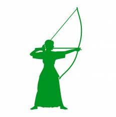 弓道 緑 弓道のシルエットイラスト 緑