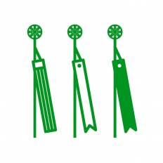 こいのぼり 緑 こいのぼりのシルエットイラスト 緑