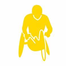 競技用車いす 黄 競技用車いすのシルエットイラスト 黄