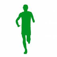ランニング 緑 ランニングのシルエットイラスト 緑