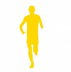 ランニング 黄 ランニングのシルエットイラスト 黄