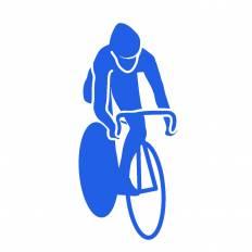 ロードバイク 青 ロードバイクのシルエットイラスト 青