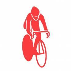 ロードバイク 赤 ロードバイクのシルエットイラスト 赤